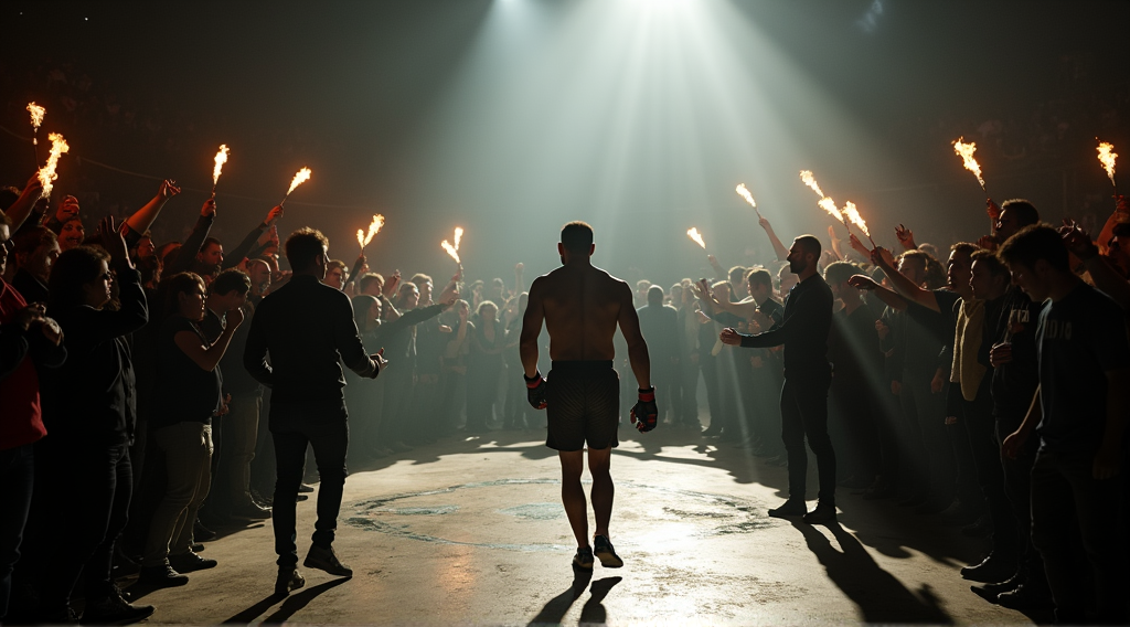 Merab Dvalishvili casi es aplastado por los fanáticos en su caminata al octágono en UFC 316